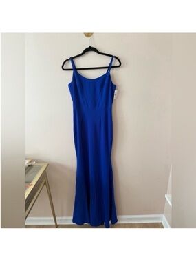 Dress the Population Cobalt Blue Slip Maxi Dress